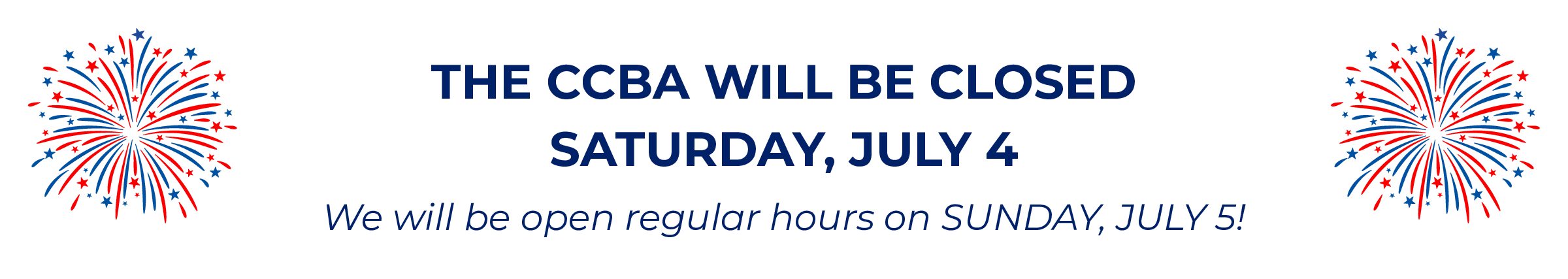 CLOSED 4th of JULY - Website Banner